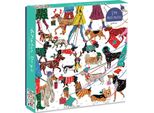 Galison Puzzle Quadrato Cani In Inverno 500 Pezzi