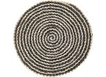 Clayre & Eef Tovaglietta Ø 35X1 Cm Beige Nero Paglia