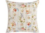 Cuscino Ema - Pasqua - 45X45 Cm - Beige,Verde,Arancione