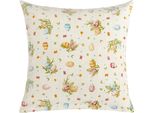 Cuscino Ema - Pasqua - 45X45 Cm - Beige,Verde,Rosso