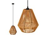Lampada A Sospensione Boho Sibu Stile Lampada A Sospensione E27 Stelo Bambù Soggiorno Lampada A Sospensione Rattan Tavolo Da Pranzo Sala Da Pranzo Lampada Lampada A Sospensione Colore: Naturale (Ø33Cm)