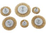 Geko | Set Di Spazzole Metalliche, 6 Pezzi, Spazzola Metallica Rivestita In Ottone, Spazzole Metalliche Per Trapani