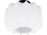 Trio Leuchten - Japandi Japandi Plafoniera I Plafoniera I Lampada I Lampada Bianca 25Cm - Madleine I Soggiorno I Camera Da Letto - Tessile Rotondo - Led Adatto E27