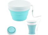Tazza Pieghevole In Silicone E Ciotola Richiudibile, Contenitore Per Alimenti Da Campeggio A Prova Di Perdite, Adatto A Microonde, Congelatore E Lavastoviglie