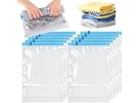 Sacco A Vuoto Per Abbigliamento, Confezione 8 Sacchetti Di Compressione Da Viaggio, 40 X 60 Cm Zaino Per Abbigliamento