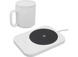 Smart Bow Warmer, 3 Gear Control Usb Powered Heater Coaster Milk Mug Insulation Warmer Coffee Home Office Use (Bianco)