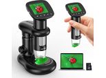 Microscopio Imichi Bambini Schermo Lcd 1000X Grande Ingrandimento Immagine Chiara Insetti Scomparto Digitale Portatile