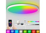 Plafoniera Led, Dimmerabile, Telecomando Alexa Light, Pannello Cambiacolori Rgb Da 24 W 2400 Lm, App Wifi Controllabile Smart Lamp Soggiorno,
