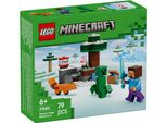 Lego Minecraft L'avventura Di Steve Nella Taiga - Giocattolo Con Minifigure Di Steve - Spada Di Diamante, Creeper, Volpe E Coniglio - Regalo Per Bambini E Bambine Dai 6 Anni In Su - 21583
