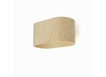 Applique Da Interno In Metallo Effetto Legno Con Luce Verso L'alto E Verso Il Basso, Attacco G9 (Lampadina Non Inclusa)