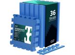 Set Di Tappetini Fitness Da 36 Pezzi - Tappetino Per Puzzle, Tappetini Per Pavimenti - Protezione Antiscivolo, Espandibile Modularmente