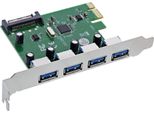 Inline® Scheda Di Interfaccia , 4X USB-A 3.2 Gen. 1, Pcie X1