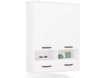Mobile Da Bagno Pensile Nina W2D2P2S Con 2 Cassetti – Bianco Opaco | 66X90X30 Cm