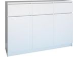 Armadio Moderno Di Grandi Dimensioni 3D3S – 3 Ante E 3 Cassetti | Bianco | 120X97X40 Cm