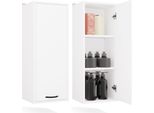 Moderno Pensile Da Bagno Nina W1D – 3 Ripiani, Bianco Opaco | Colore: Bianco Opaco | Dimensioni: 35X90X30 Cm