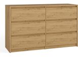 Moderna Cassettiera Karo K120 Con 6 Cassetti – Artisan Oak | Colore: Rovere Artigianale | Dimensioni: 120X73,5X40 Cm