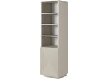 Scaffale Di Design Asha 50 Cm Con Frontale Scanalato E Sistema Push-To-Open | Colore: Cashmere