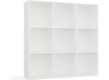 Malax 3X3 H Scaffale Con Retro Integrato - Libreria | Colore: Bianco Opaco