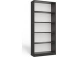 Libreria R80 Con 5 Ripiani – Resistente Ai Graffi E Compatta | Colore: Antracite | Dimensioni: 182X80X30 Cm