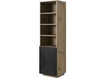 Scaffale Asha 50 Cm Con Frontale Scanalato – Design Moderno Con Apertura Push-To-Open | Colore: Legno Lavorato Artigianalmente,