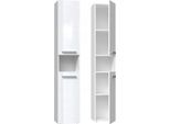 Armadio Da Bagno / Libreria Nel I - Bianco Opaco E Lucido | Dimensioni: 174X31X30 Cm
