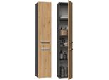 Mobile Da Bagno E Libreria Nel Ii – Design Minimalista | Antracite E Rovere Tradizionale