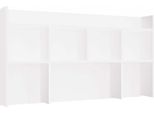 Scrivania Da 130 Cm – Pratica Prolunga Per Scrivania Con 5 Ripiani | Colore: Bianco Opaco