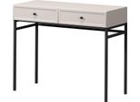 Tavolo Da Trucco Lorini 100 Cm Con Cassetti – Struttura In Cashmere E Metallo Nero | Colore: Cashmere