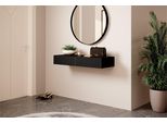 Nicole Tavolo Da Trucco Sospeso 100 Cm Con 2 Cassetti – Design Moderno | Colore: Nero Opaco