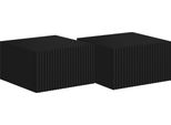 Set Di Comodini Sospesi Nicole - Moderni E Silenziosi | Colore: Nero Opaco | Dimensioni: 46X25X45 Cm