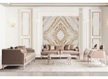 Casa Padrino Set Soggiorno Barocco Marrone / Crema / Oro - Mobili Barocchi