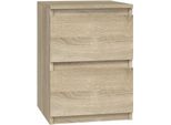 Moderno Comodino Malwa M2 Con 2 Cassetti – Compatto Ed Elegante | Colore: Rovere Sonoma | Dimensioni: 30X30X40