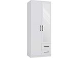 Moderno Armadio Romano Romana 80 Con Specchio – Ampio Spazio Contenitivo | Bianco | 205X80X52Cm