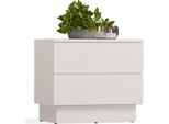 Comodino Amber 2S Con 2 Cassetti - Comodino Con Sistema Tip On | Colore: Cashmere | Dimensioni: 55X48X37 Cm