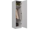 Malwa SD-50 Armadio Con Sistema TIP-ON – Minimalista E Funzionale | Bianco | 50X50X180 Cm