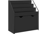Vidaxl Scaffale Per Bambini Nero 60 X 29,5 X 69 Cm Materiale Ligneo