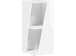Vidaxl Scaffale Laterale Bianco Lucido 33 X 32 X 70,5 Cm Materiale Ligneo