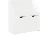 Vidaxl Scaffale Per Bambini Bianco Lucido 60 X 29,5 X 69 Cm Materiale Ligneo