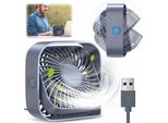 Ventilatore Usb Silenzioso Mini Ventilatore Da Tavolo Raffreddamento Topk K5 Grigio