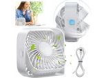 Ventilatore Usb Mini Ventilatore Da Tavolo Silenzioso Topk K50 Bianco