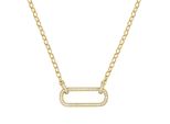 Collier "Mit Zirkonia, Silber 925", Gold, Giorgio Martello Milano, Halsketten, Damen, 45Cm, Silber 925 (Sterlingsilber), Collier