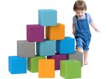 Homcom Morbido Set Di 12 Blocchi Da Costruzione In Schiuma Blocchi Da Costruzione Giganti Blocchi Da Costruzione Giocattolo In Schiuma Per Bambini Da 1 A 3 Anni Imitazione Pelle Epe