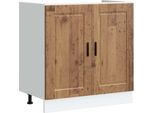 Vidaxl Base Lavello Porto Effetto Legno Recuperato 80X46X81,5 Cm
