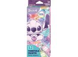 Moda Disney. Pastelli A Tempera In Tubetto Da 12 Ml. 12 Colori. Punto