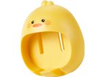 Simpatico Portaspazzolino Multiuso Senza Punzonatura Cartoon Animal Wall Mounted Toothbrush Stand For Bathroom Egg Yolk Duck