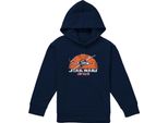 Star Wars - Felpa Con Cappuccio Per Bambini "Xwing And Tie Fighter Flight"" TV23939 (152-158) (Blu Navy)"