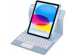 Inf Custodia Magnetica Con Tastiera Bluetooth Blu Nebbia Per Ipad 10.9 Pollici