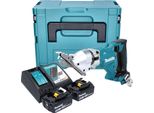Makita Djs 800 Rtj Cesoie Per Fibrocemento A Batteria 18 V Brushless + 2X Batteria 5,0 Ah + Caricabatteria + Makpac