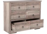 Comò, Credenza, 6 Cassetti, Organizer, Contenitore, Maniglia Semplice, Per Camera Da Letto, Soggiorno, Corridoio, Ingresso, Grigio Rustico