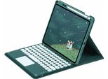 Inf Custodia Magnetica Verde Scuro Con Tastiera Bluetooth E Touchpad Per Ipad